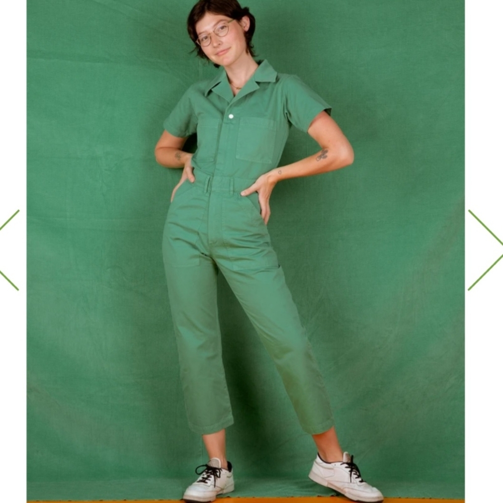 Big Bud Press Seafoam Short Sleve Jumpsuit XXS